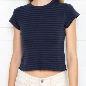 Brandy Melville Hailie Striped Crop Tee
